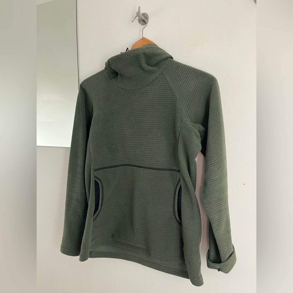 Green Melanzana Micro Grid Hoodie